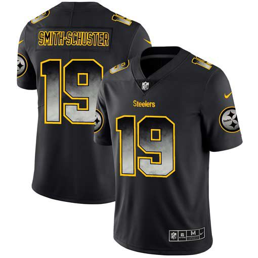 Men Pittsburgh Steelers #19 Smith-schuster Nike Teams Black Smoke Fashion Limited NFL Jerseys->pittsburgh steelers->NFL Jersey